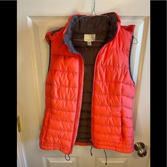 Tangerine hooded vest sz M - Picture 2 of 4